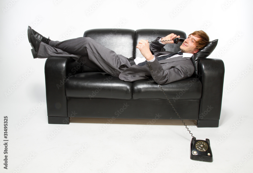 manager on sofa