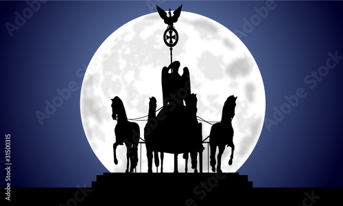 Brandenburger Tor bei Vollmond