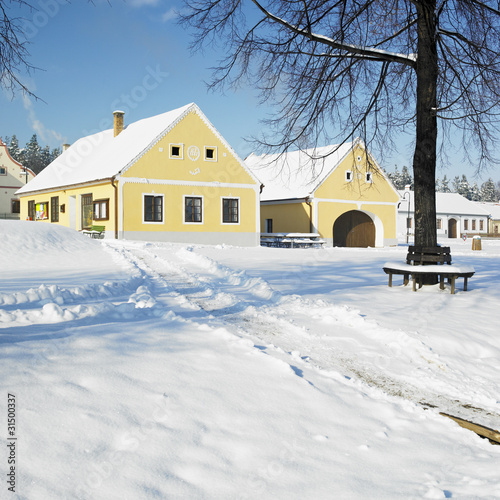 Holasovice in winter, Czech Republic