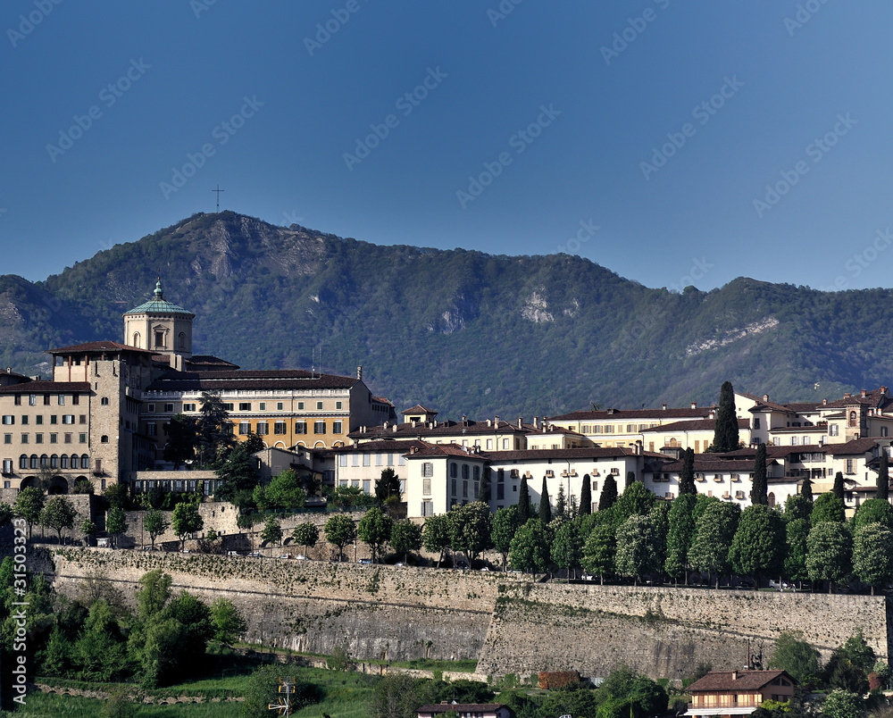 Bergamo, view of City High - Bergamo, veduta di Città Alta