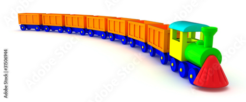 Orange train tail