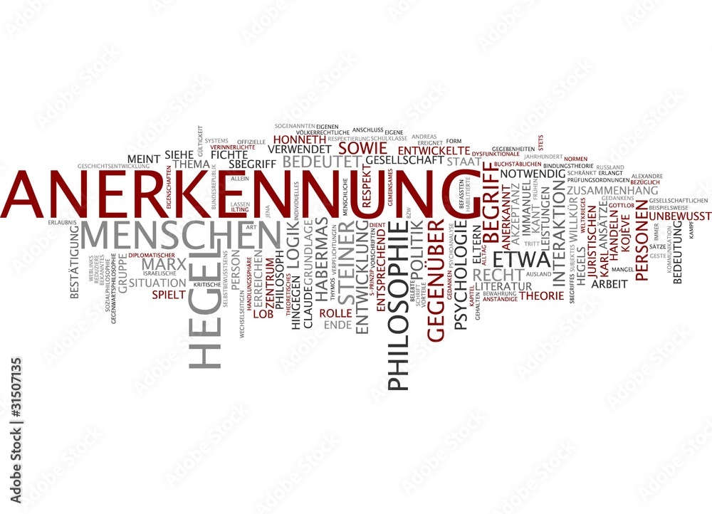 Fototapeta premium Anerkennung