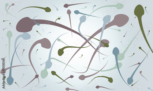 Colorful sperms background