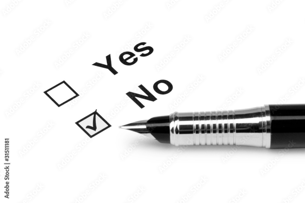Check boxes and pen isolated on the white Check boxes and pen isolated on the white