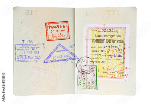 Tablou pe pânză Isolated Passport