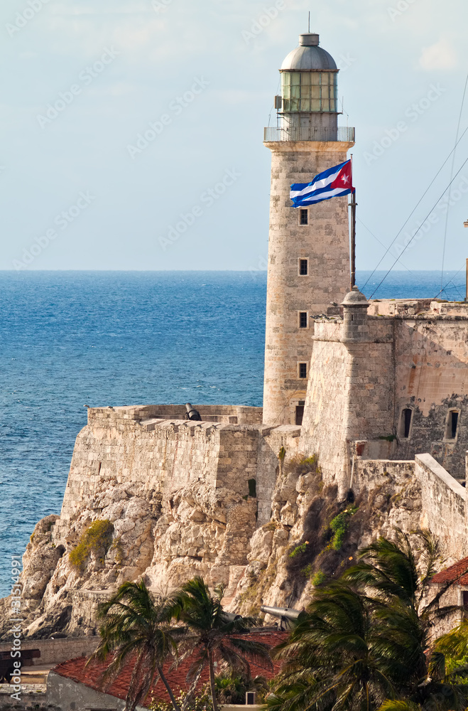 The castle of El Morro at the entrance of the bay of Havana