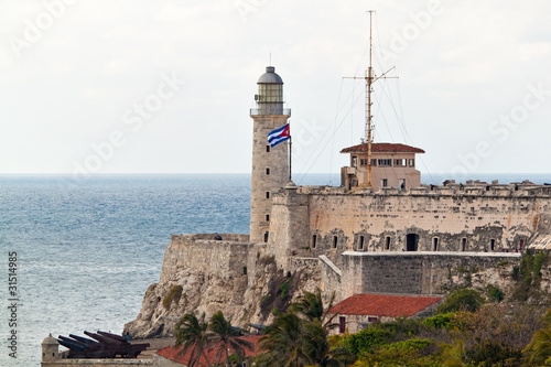 The castle of El Morro at the entrance of the bay of Havana