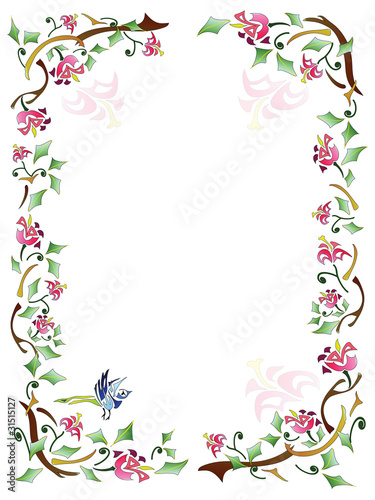 Wallpaper Mural Floral Frame Torontodigital.ca