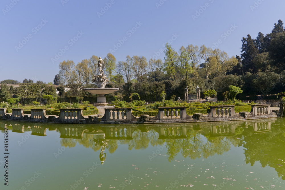 Firenze, Giardini di Bolboli, fontana del Nettuno Firenze, Giardini di Bolboli, fontana del Nettuno