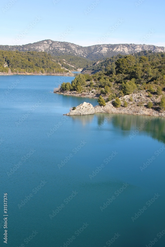 Blue lake and mountains Blue lake and mountains