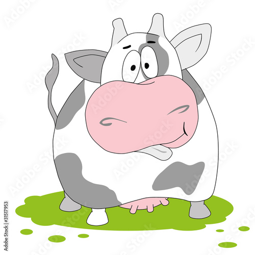 Cow. Funny vector illustartion