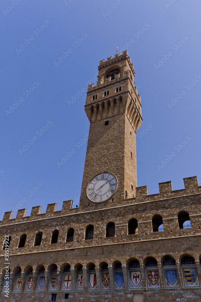 Firenze, piazza della Signoria; Torre di Arnolfo