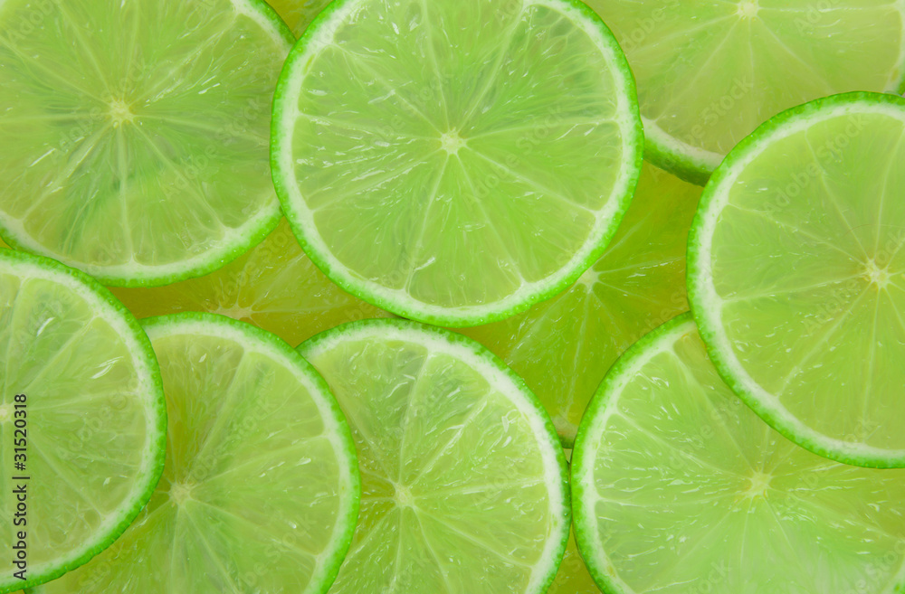 Scattered limes background