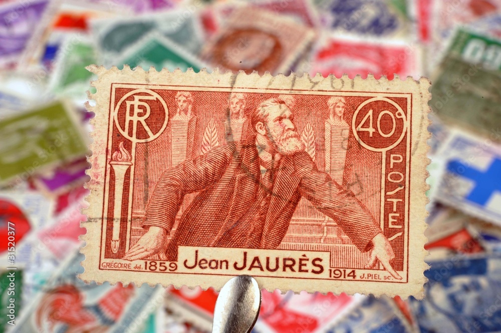 timbres - 40 centimes - Jean Jaurès - philatélie France