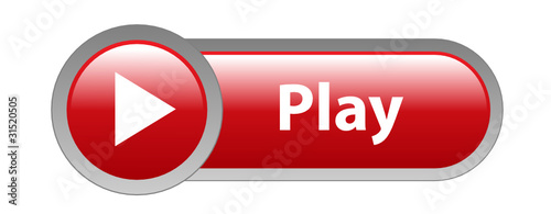 "PLAY" Web Button (video media player key icon watch live music)