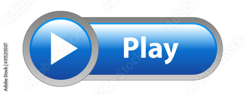 "PLAY" Web Button (video media player icon watch live music key)