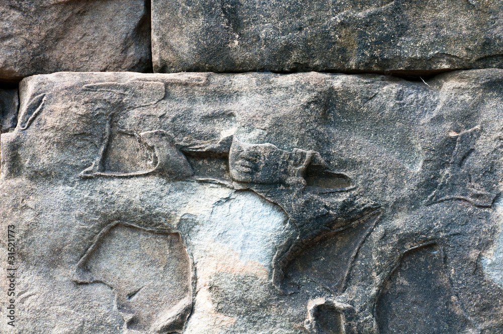 Fototapeta premium Weathered faces