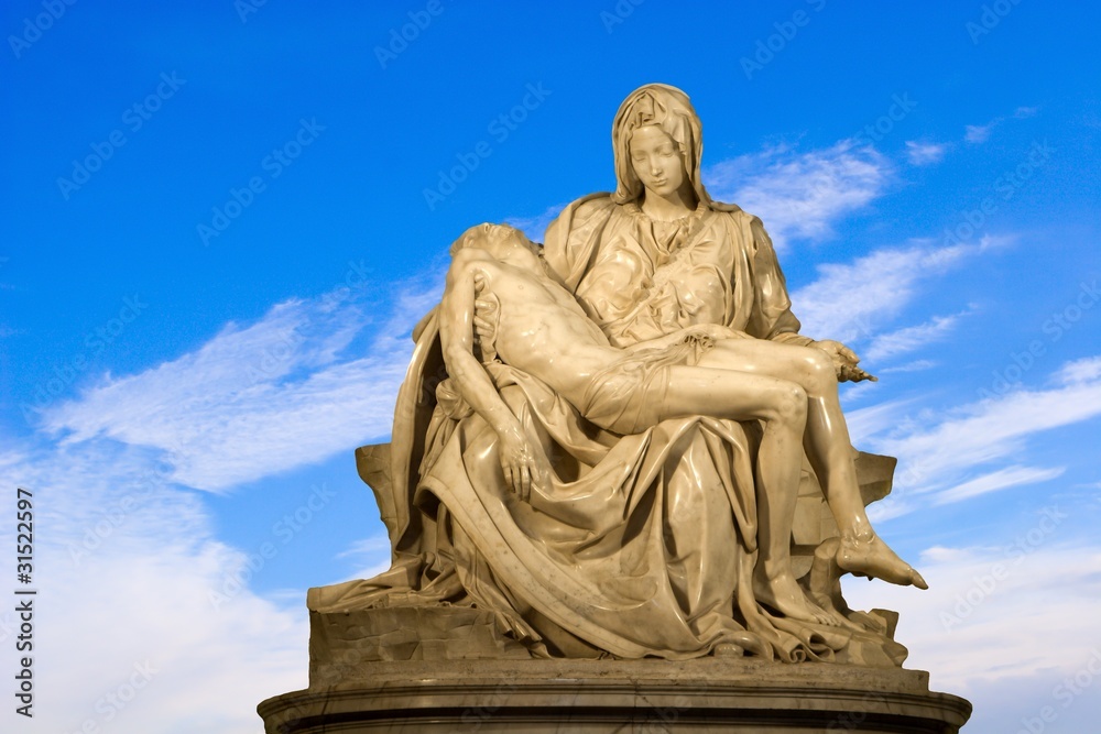 Pieta from Michelangelo and the sky