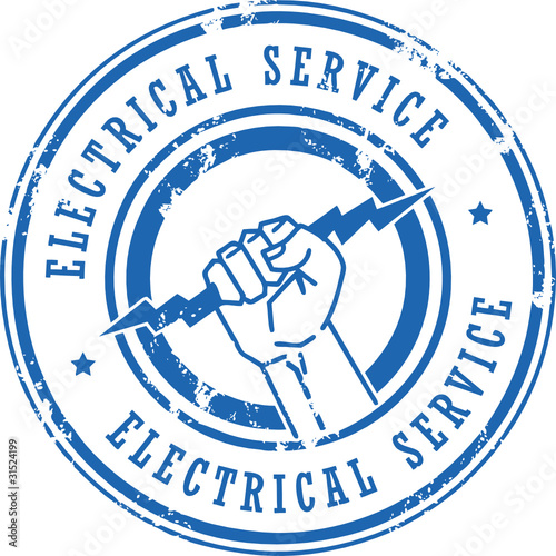 Stamp with the words Electrical Service written inside