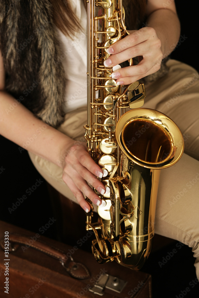 Obraz premium Play Saxophon