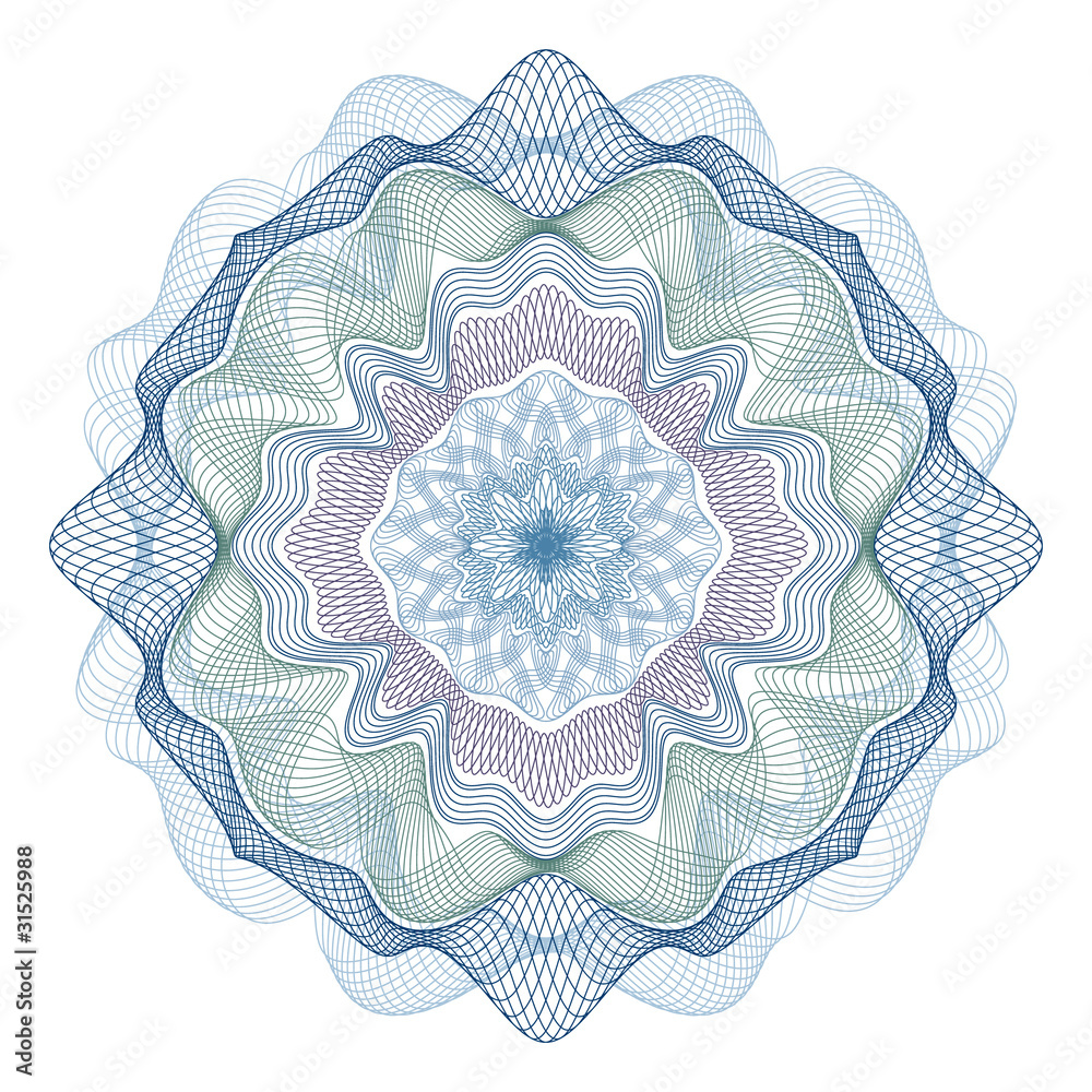 Guilloche elenent for certificate / money design / vector / CMY