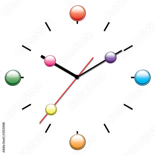 Wall clock. Vector illustration.