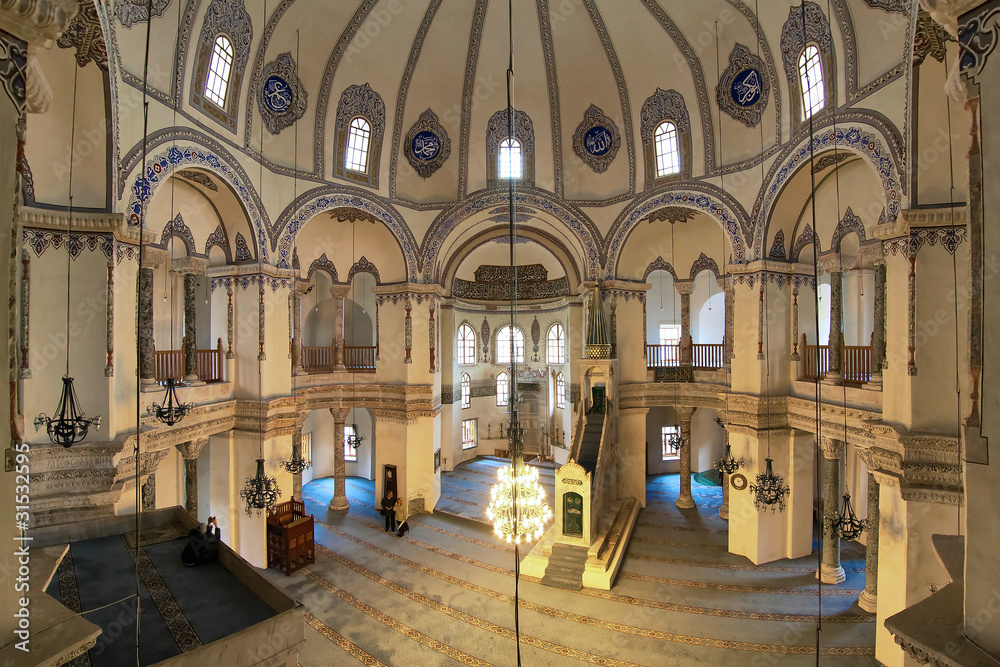 Interior of the Little Hagia Sophia in Istanbul, Turkey