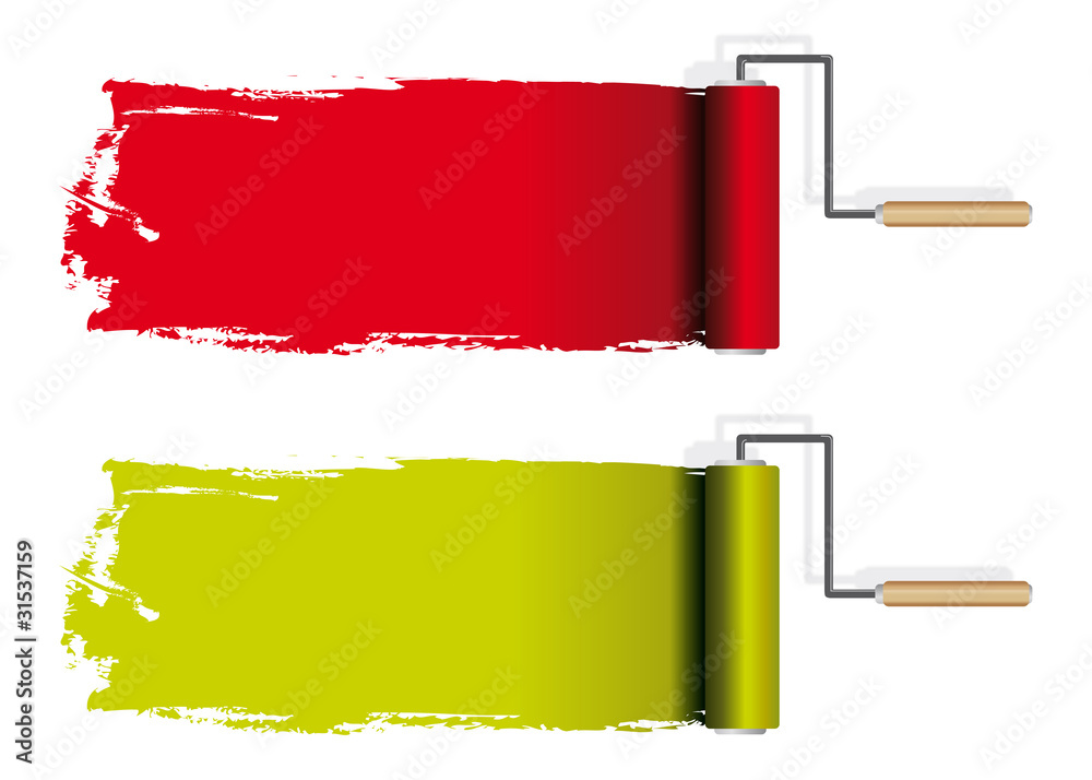 Rouleau_Peinture_Rouge_Vert
