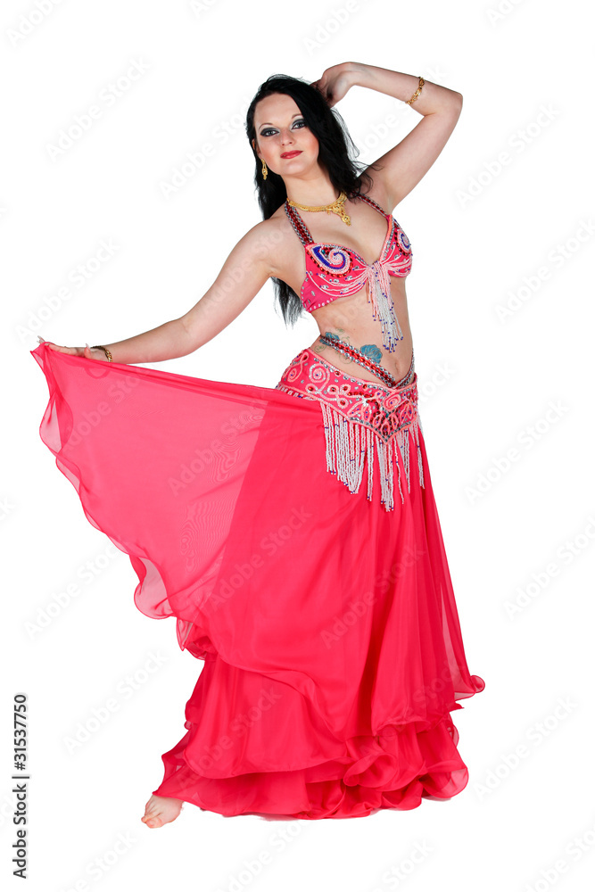 tanzende Frau in Rot