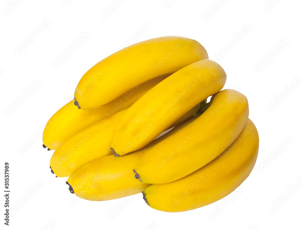 Бананы на белом фоне