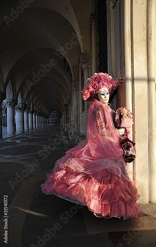 Venetian Carnival Model at the Doges Palace photo