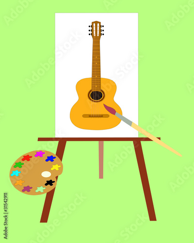 The Picture with music instrument.