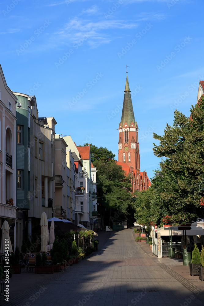 Fototapeta premium Monte Cassino street in Sopot, Poland.