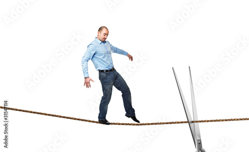 acrobat on rope