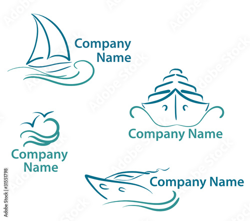 yacht symbols set