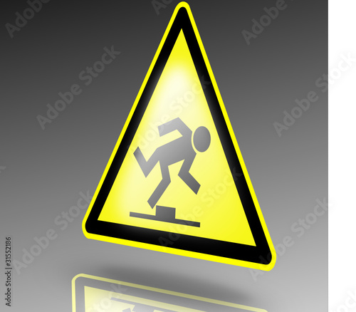 Warnzeichen Stolpergefahr