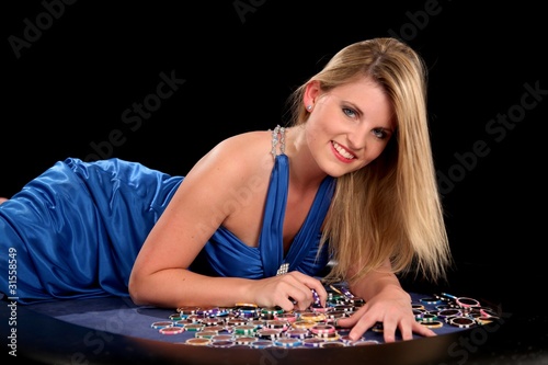 Canvastavla Poker Girls