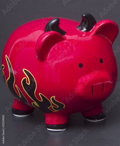 Red Devil Piggy Bank