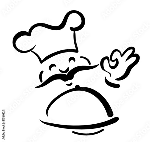 chef with plate