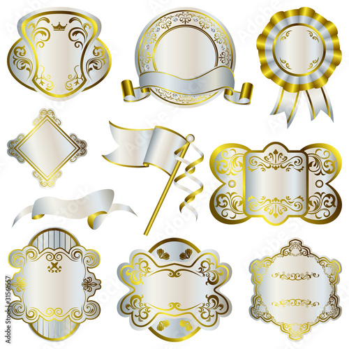 Gold and silver frames set