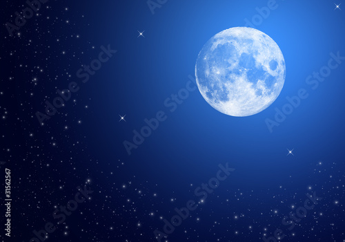Moon on sky at night