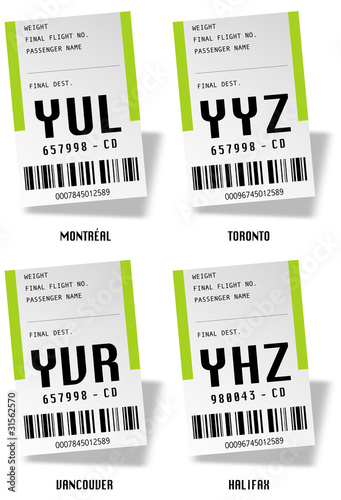 Airport tag bags - Canada