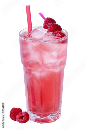 Raspberry lemonade isolated