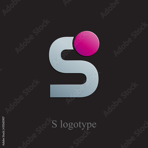 Logo letter S with circle # Vector