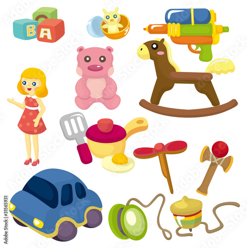 cartoon baby toy icon