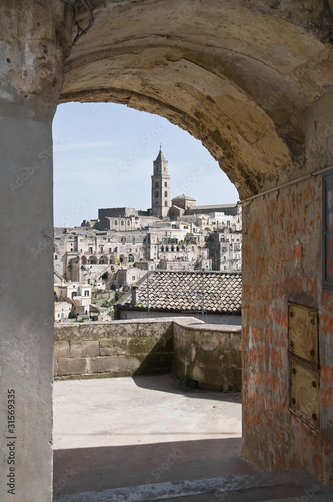 Panoramic view of Matera. Basilicata.