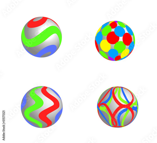 Abstract globe icons