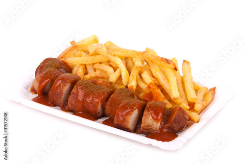 Currywurst mit Pommes