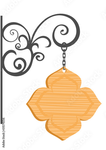 wooden sign