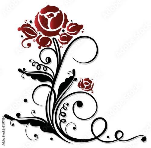 Rose, Rosen, Ranke, Blumen, Blüten, Blätter